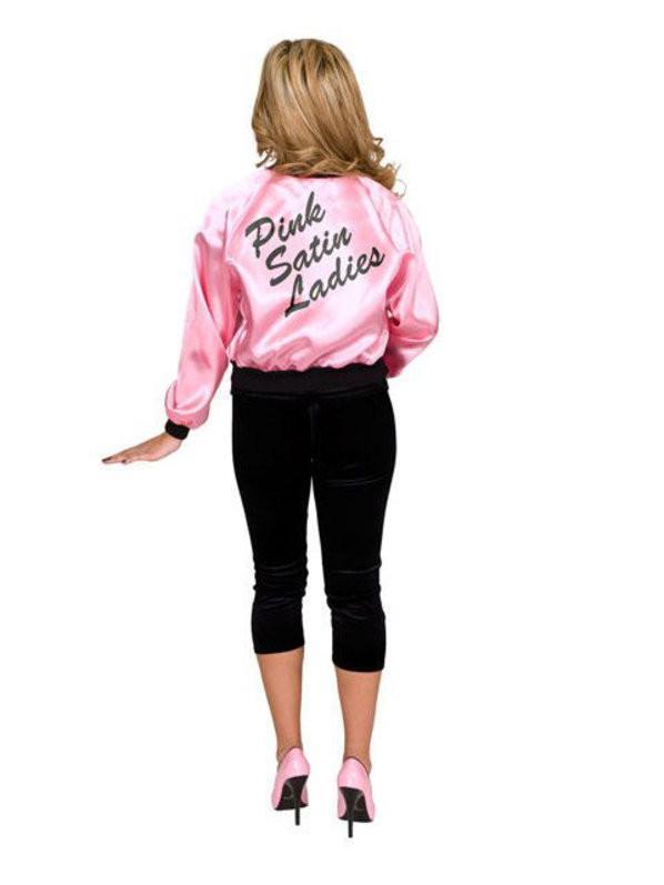 Pink ladies satin jacket sale