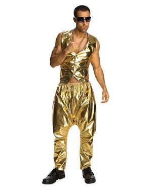 Buy Rapper Gold Parachute Adult Pants from Costume World