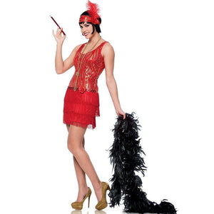 Buy Red Broadway Flapper Costume for Adults from Costume World