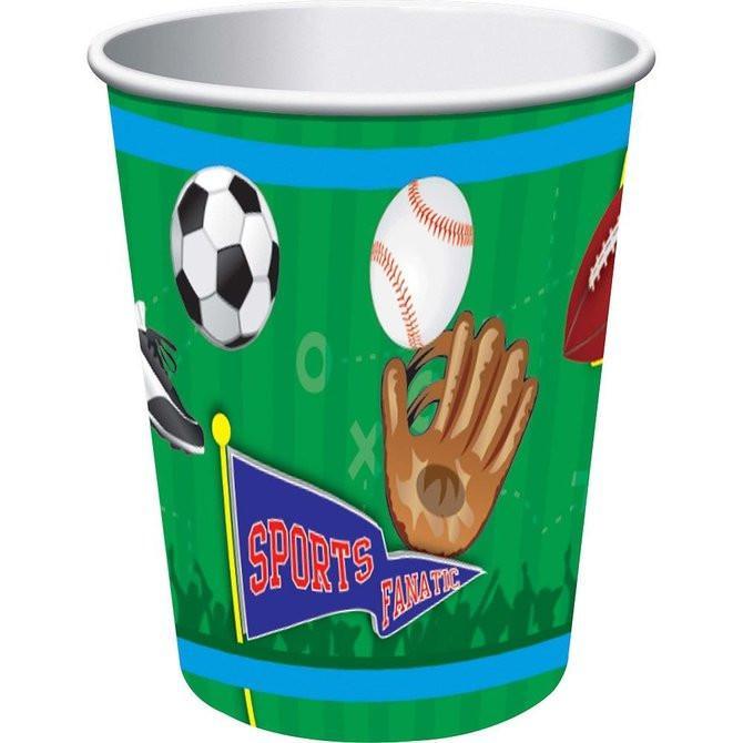 Sports Party 9Oz Cups 8 Pack