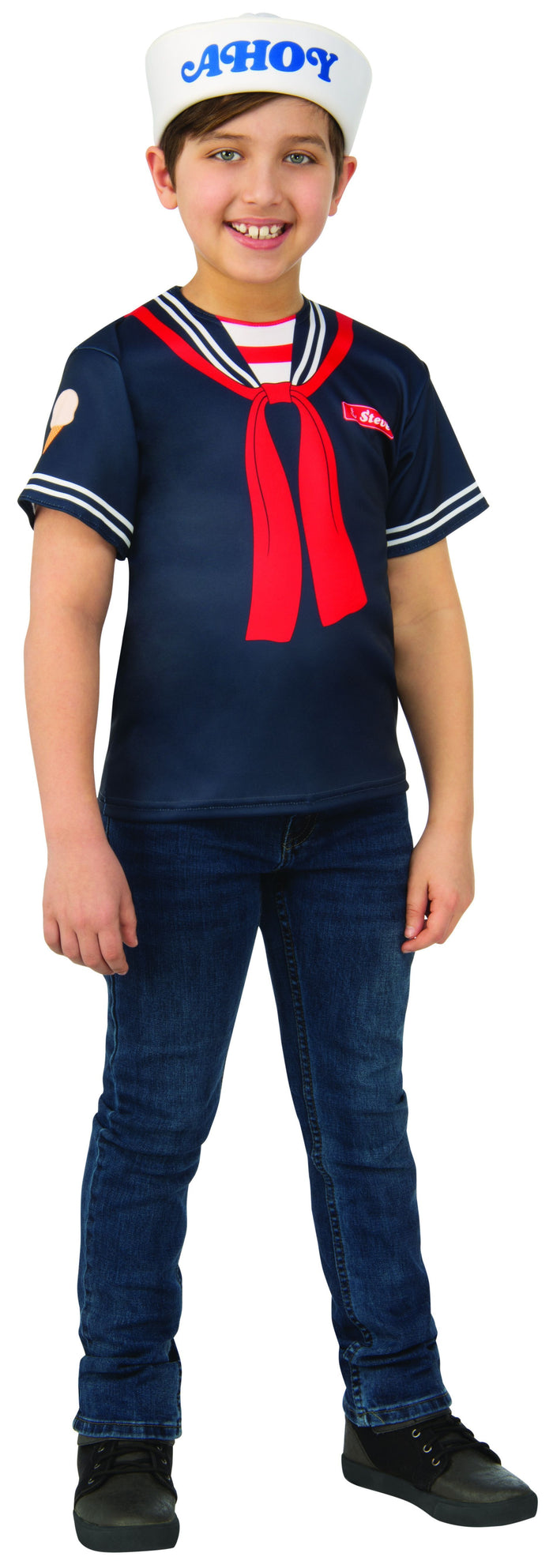 Steve 'Scoops Ahoy Uniform' Costume for Kids - Netflix Stranger Things
