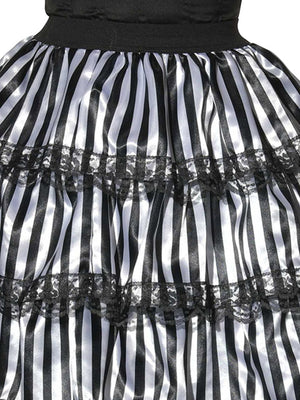 Buy Striped Black & White Ruffle Skirt for Adults from Costume World