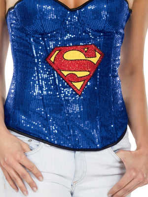 Buy Supergirl Sequin Corset for Adults - Warner Bros DC Comics from Costume World