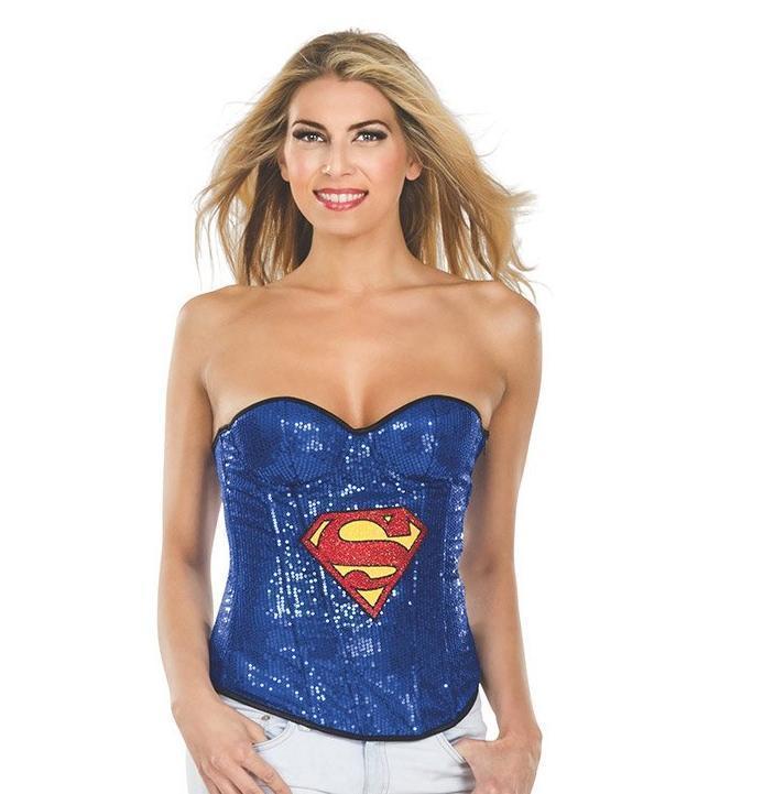 Supergirl Sequin Corset for Adults - Warner Bros DC Comics