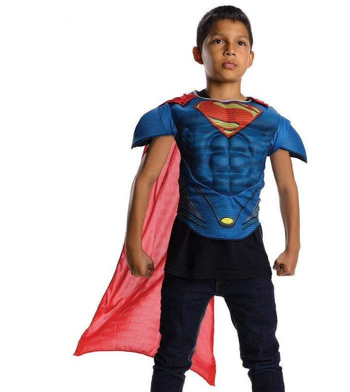 Superman Molded Muscle Chest Costume Top for Kids  - Warner Bros DC Comics