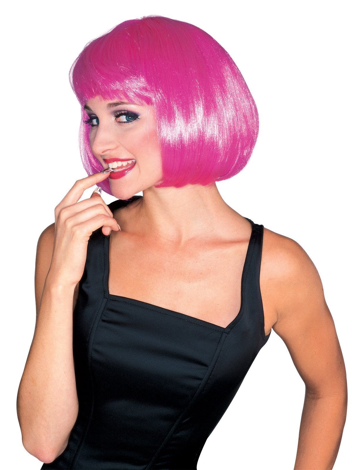 Supermodel Hot Pink Bob Wig for Adults Costume World NZ