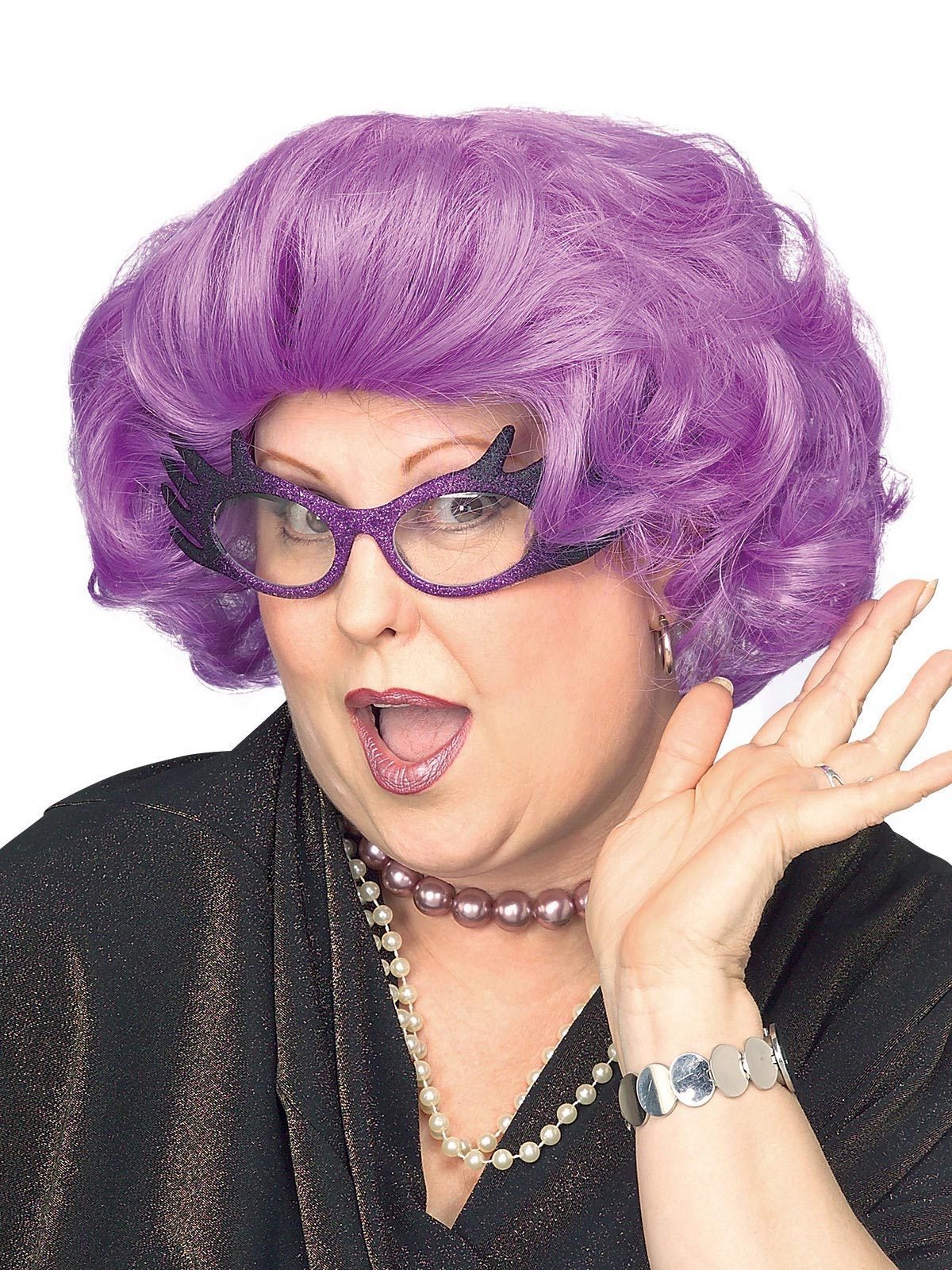 The Dame Purple Wig for Adults Costume World NZ - Main Image