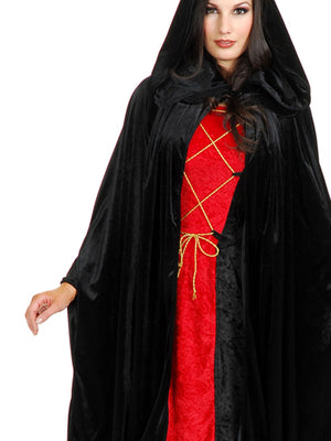 Buy Velvet Hooded Cloak for Adults from Costume World
