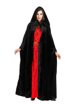 Buy Velvet Hooded Cloak for Adults from Costume World