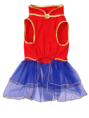 Buy Wonder Woman Tutu Dress Pet Costume - Warner Bros DC Comics from Costume World